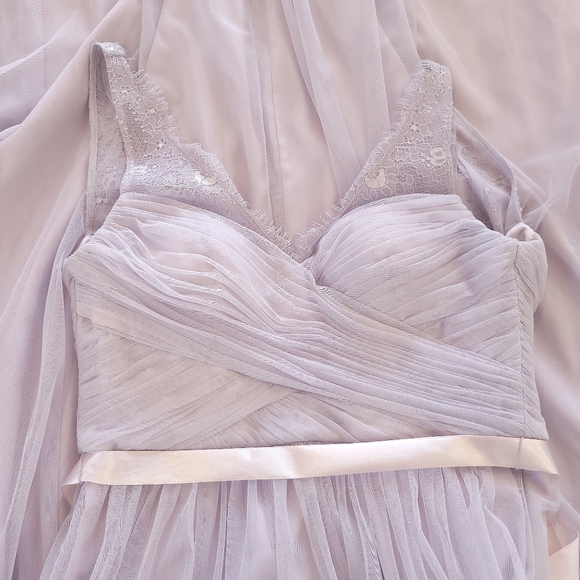 Bhldn Hitherto Anthropologie Fleur Fairycore Lavender Lace Corset Maxi Dress - Picture 13 of 13